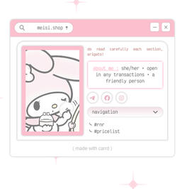 minimalist 4 page ( pink my melody theme )